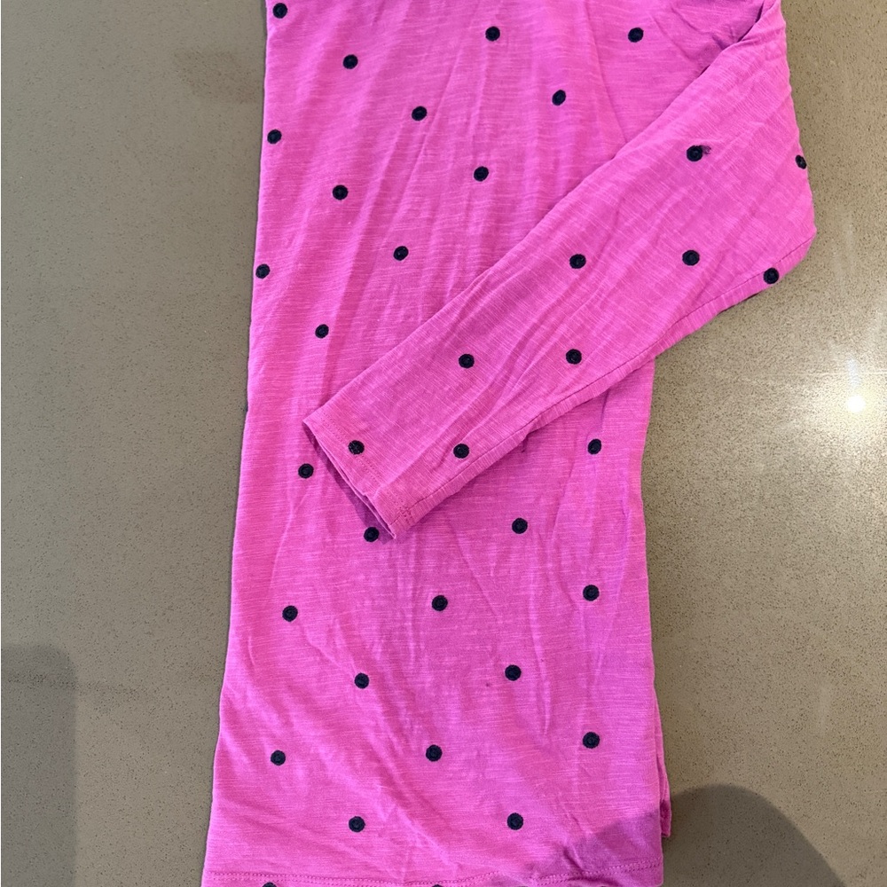 J. Jill Purple Long Sleeve with Navy Polka Dots